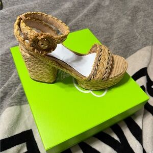 Braided Tan Platform Sandals